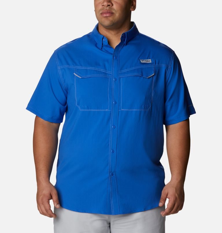 Camasa Columbia PFG Low Drag Offshore Scurte Sleeve Barbati Albastri | Plus Size DE81MZ9SQ